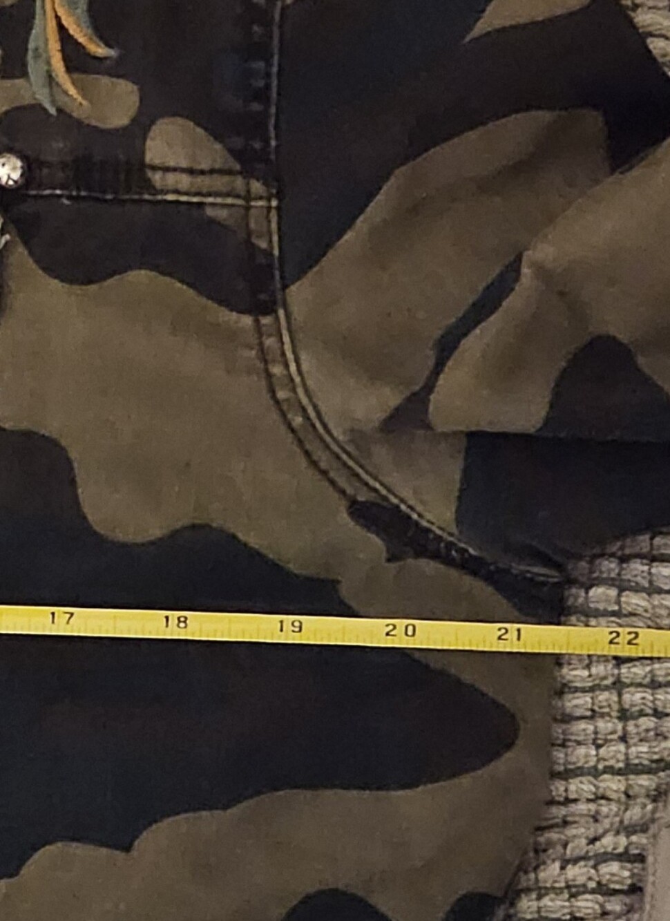 ARRIVE Camo Embroidered Denim Jacket, Women's, Size S - Picture 8 of 8